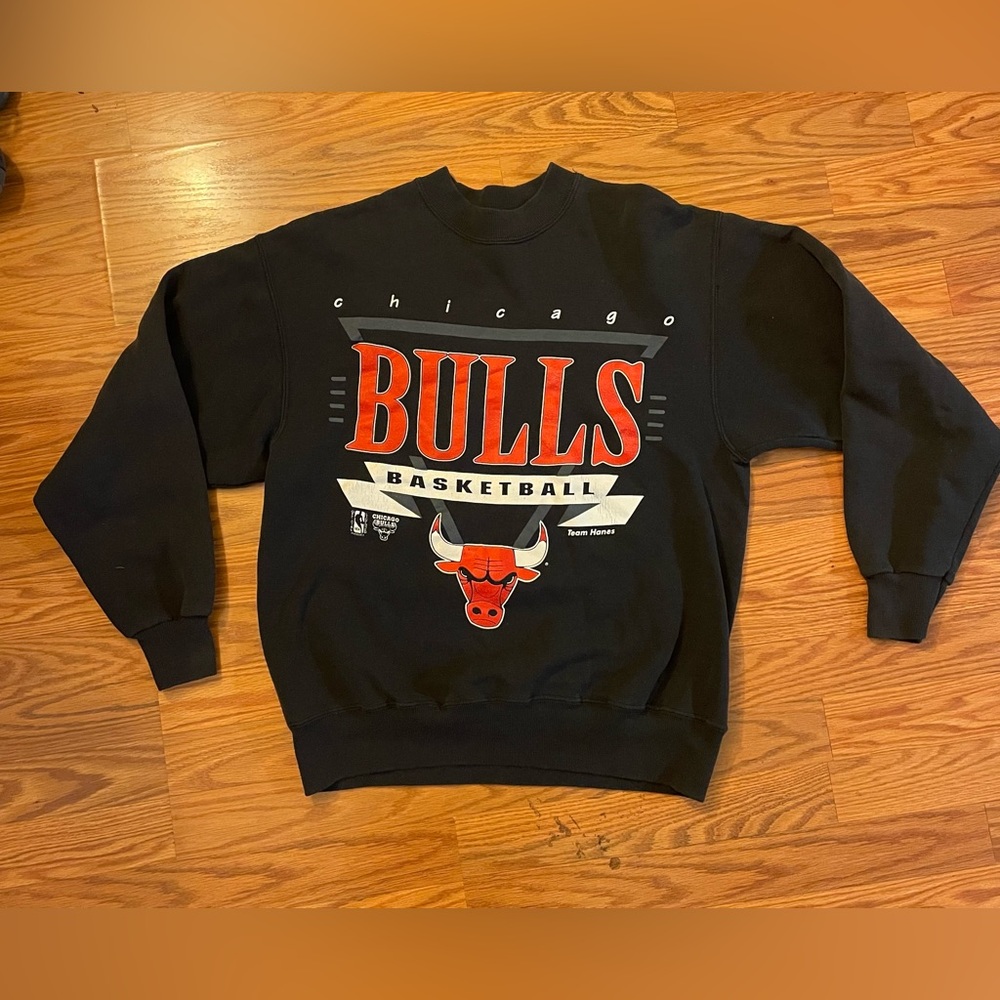RETRO NBA CHICAGO BULLS PULLOVER SWEATSHIRT JORDAN ERA -LARGE